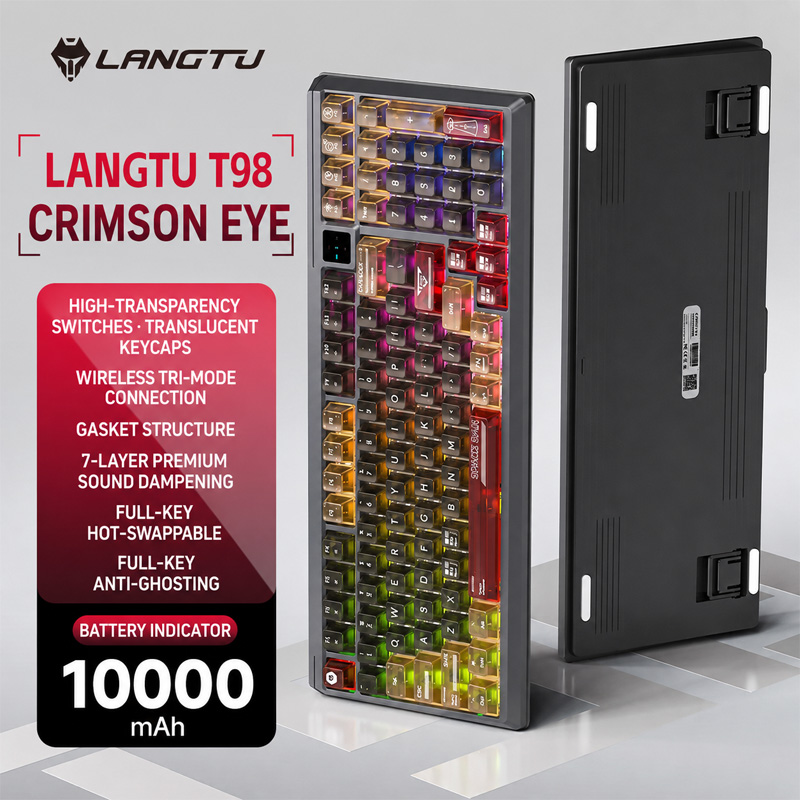 Gaming Keyboard And Mouse Set - Langtu T98 Tri Mode RGB Custom