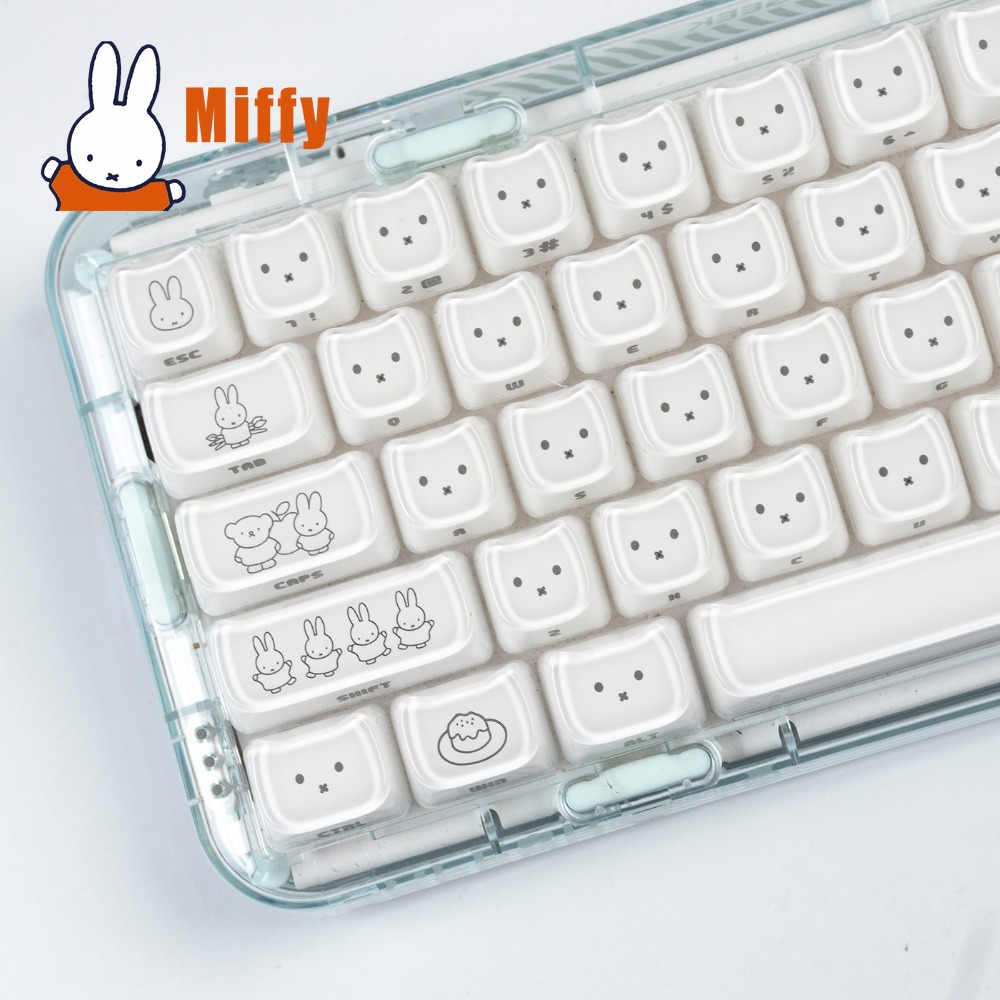 Kawaii Miffy Keycaps Cute Rabb - Gaming Keyboard Brands recension och pris
