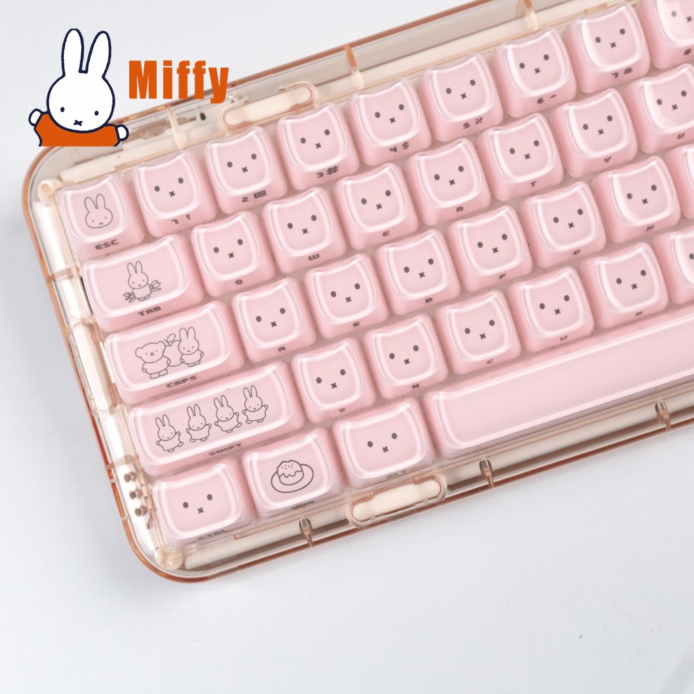 Kawaii Miffy Keycaps Cute Rabb - Gaming Keyboard Brands recension och pris