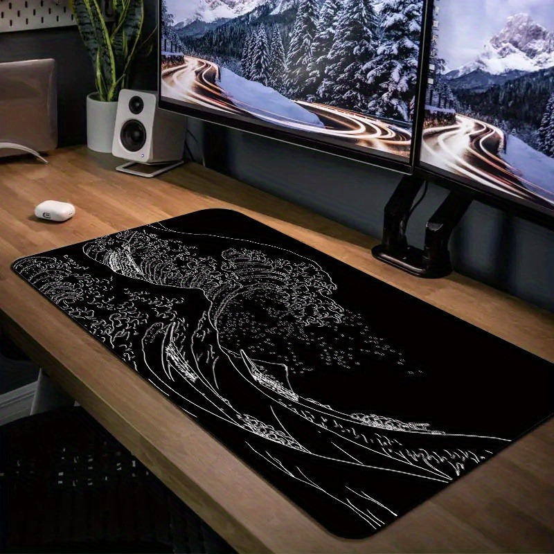 Black White The Great Wave Gam - Gaming Keyboard Typewriter recension och pris