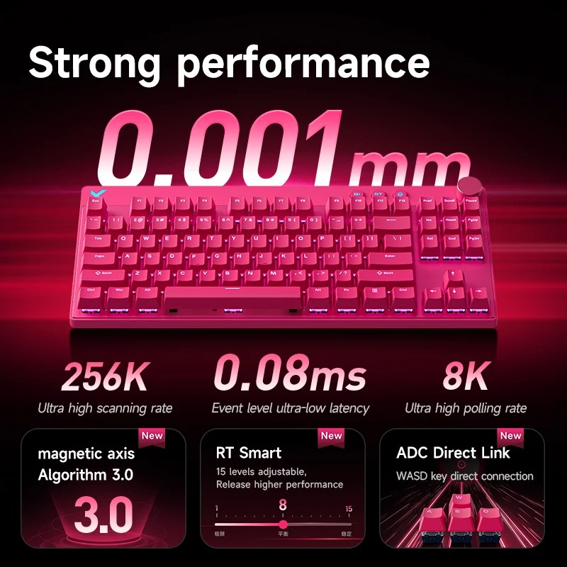 Mchose Mix87 Magnetic Swtich K - Gaming Keyboard Hot Swappable recension och pris