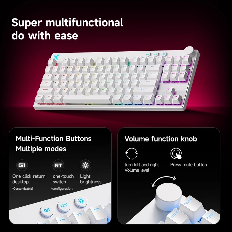 Mchose Mix87 Magnetic Swtich K - Gaming Keyboard Hot Swappable recension och pris