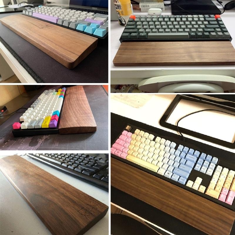 Walnut Wooden Mechanical Keybo - Wrist Rest Wood recension och pris
