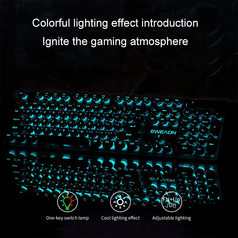 EWEADN Typewriter Gaming Keybo - Gaming Keyboard Typewriter recension och pris