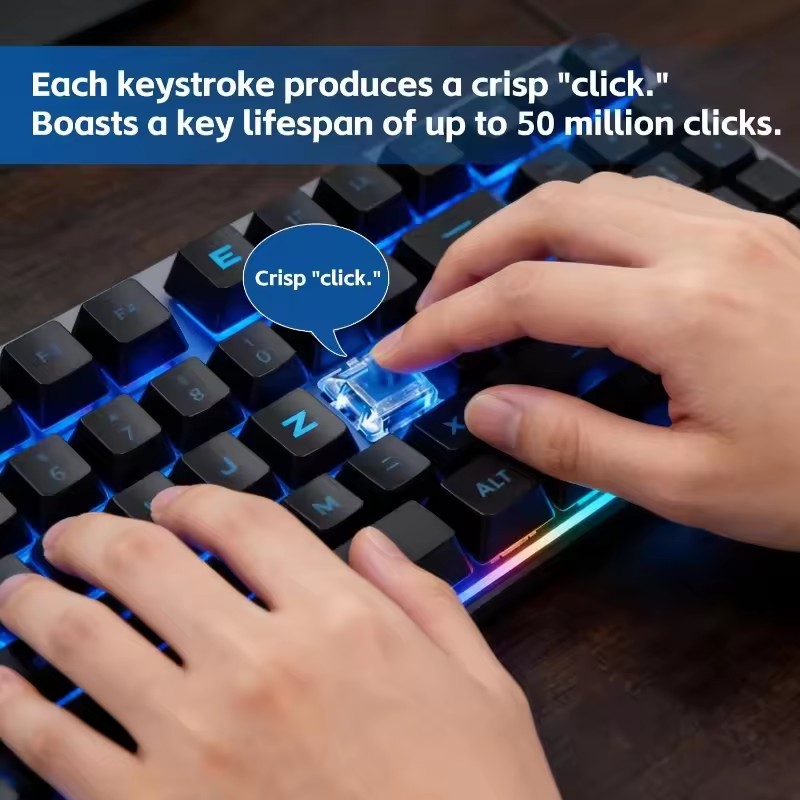 10/30Pcs 3Pin Replacement Mech - Gaming Keyboard Blue recension och pris