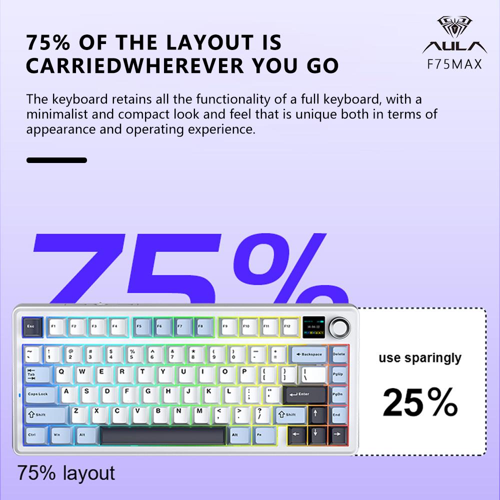 AULA F75MAX Mechanical Gaming  - Gaming Keyboard Hot Swappable recension och pris