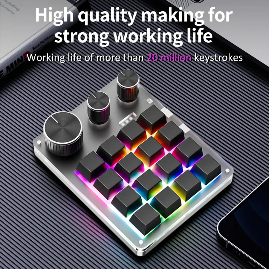 RGB Wireless Bluetooth 3Modes  - Gaming Keyboard Mini Mechanical recension och pris